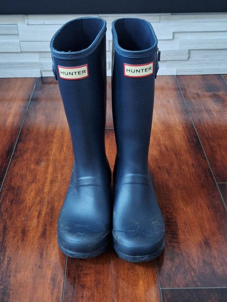 Hunter Rain Boots Kids 3 girls/2 boys Navy/Dark Blue Outdoor Classic