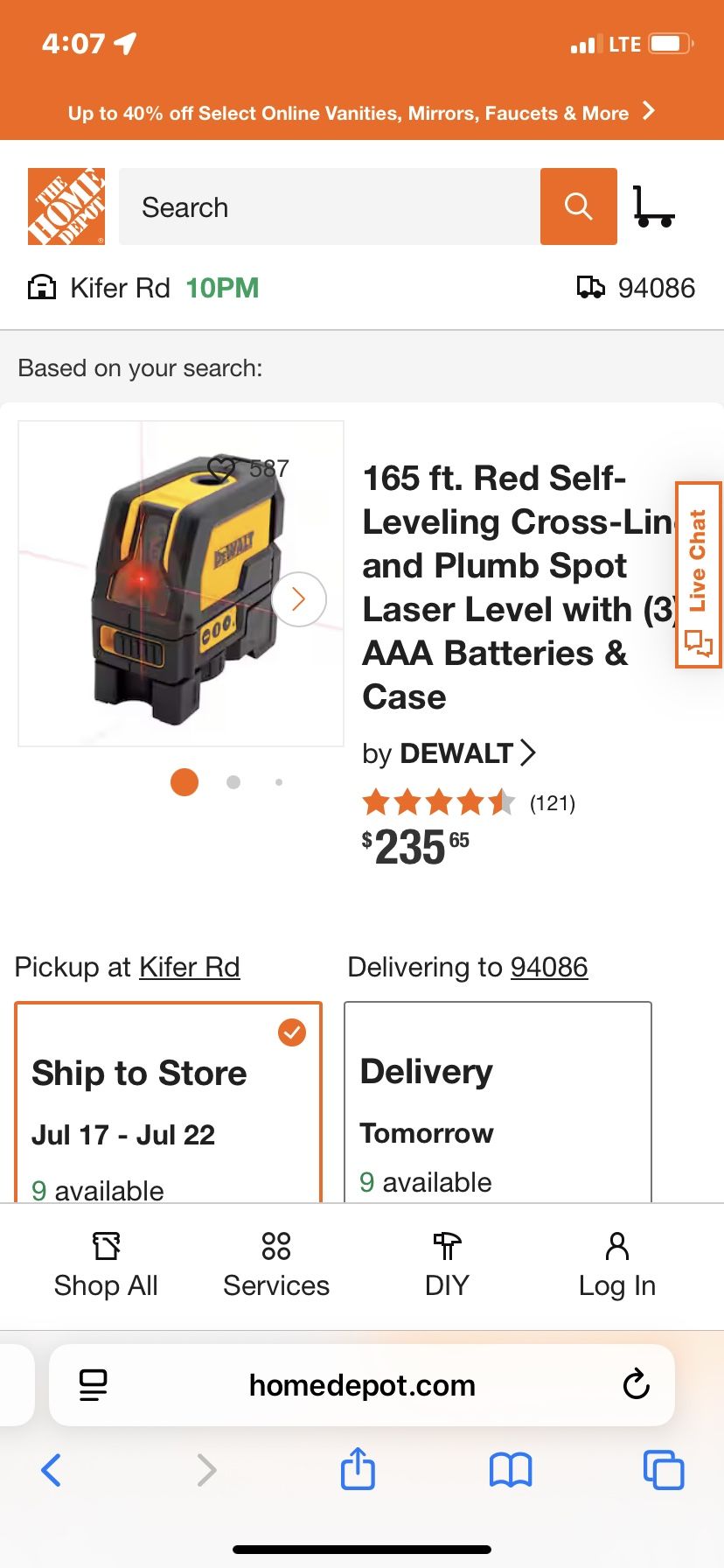 Dewalt Red Laser Leveling Cross Line And Plumb Spot.