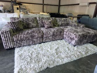 The BIGGEST! Brand New Byers Market Mink Corduroy SUPER SIZED 3pc Sectionals (Tax inc.)