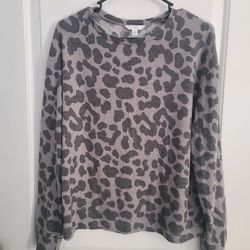 Time And Tru Women's Print Hacci Top Sz S(4-6) (Ts-E4)