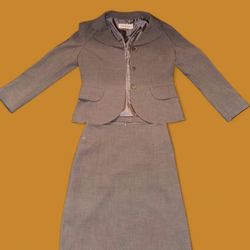 Korean Vintage 2-piece Suit Jacket And Skirt 