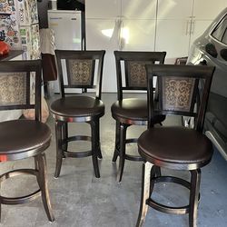 Set of 4 Swivel Bar Stools