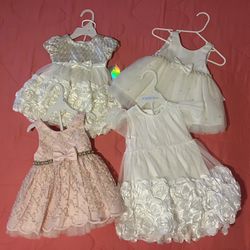 4 New Dresses 6- 18 Months $30