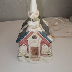 Vintage Xmas Light Up Village