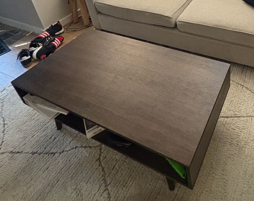 Brown Wooden Coffee Table