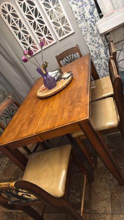 Table and five chairs