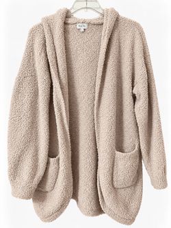 Women’s xxl beige fuzzy cardigan