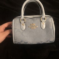 Baby blue Coach purse