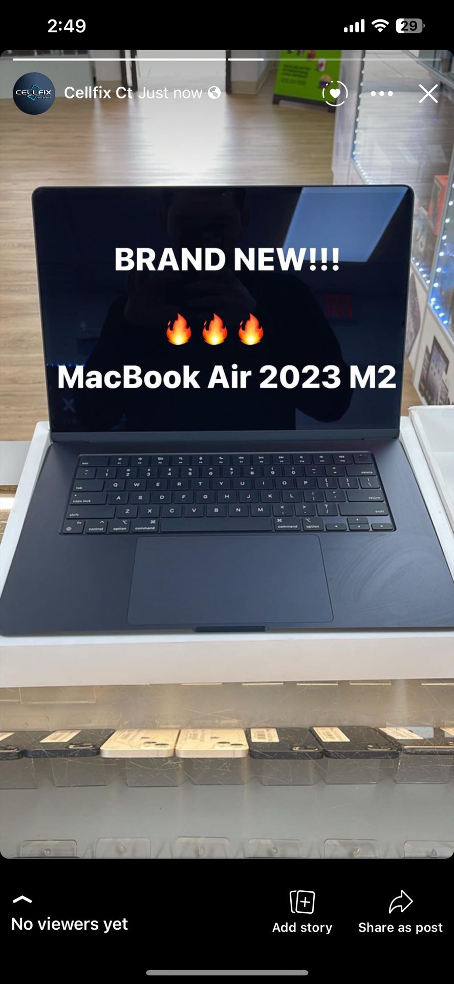 MacBook Air 2023 M2 256GB Brand New