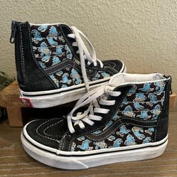 Vans SkateBoard Shoes Off The Wall Dino Print Suede Youth  Size 12.5
