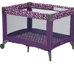 Cosco Funsport Compact Portable Playard, Lightweight, Easy Set up, Foldable Baby Playpen with Carry Bag, Butterfly Twirl