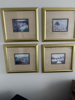 Monet Prints Set Of Four Framed