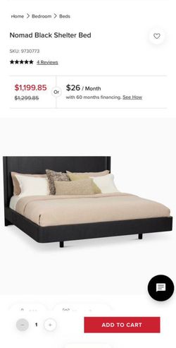 Solid Oak Wood Nomad Black Shelter Bed Frame King size