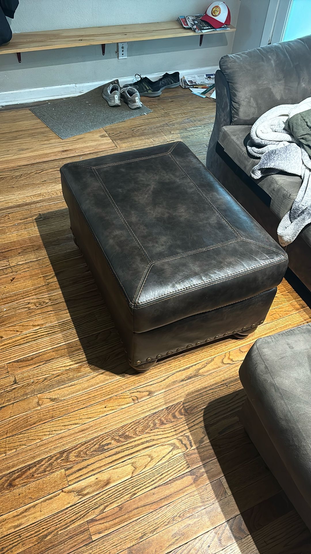 Leather Ottoman