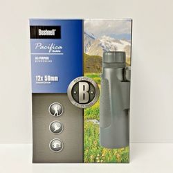Bushnell 12x50 Pacifica Binocular Black Roof Prism Rubber Armor,Twist Up Eyecups