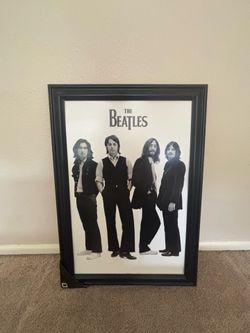 Framed Beatles poster