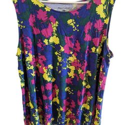 NWOT Jessica London Multicolor Floral Print Sleeveless Tunic Women's Size 18/20
