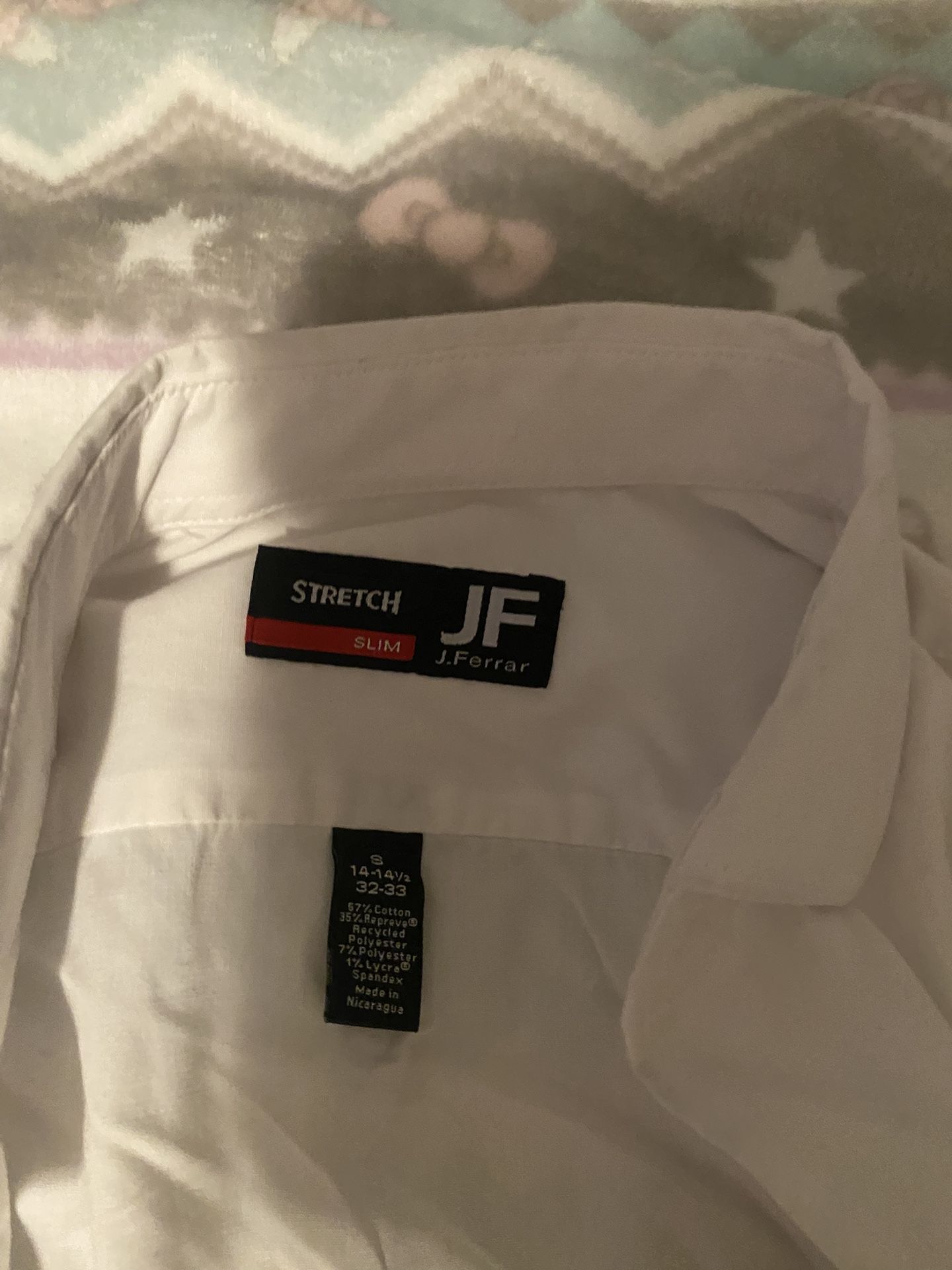 Dressy White Shirt Size Small 14-14 1/2 Slim