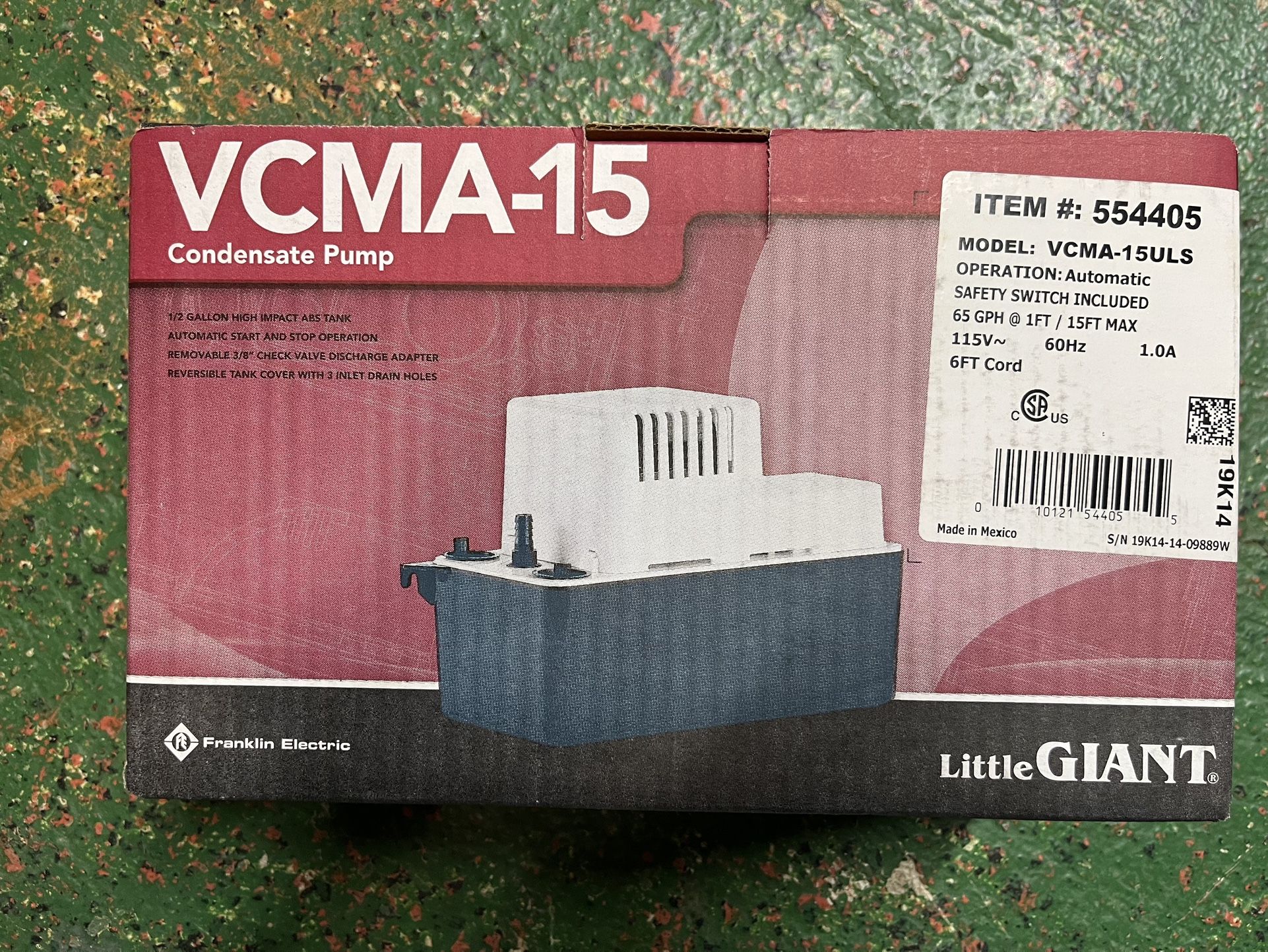 Little Giant VCMA-15 Condensate Pump