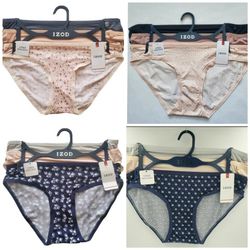 4 Packs of IZOD Bikini Panties, Size S