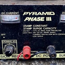 PYRAMID PHASE III POWER SUPPLY HAM RADIO