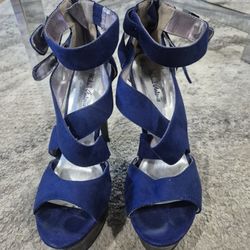 Michael Antonio Navy Blue Dress Shoes
