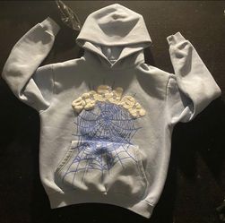 Sp5der Hoodie Sky Blue - S