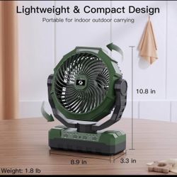 3-in-1 Camping Fan - Portable Fans Rechargeable