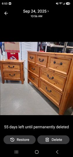 All wood dresser set