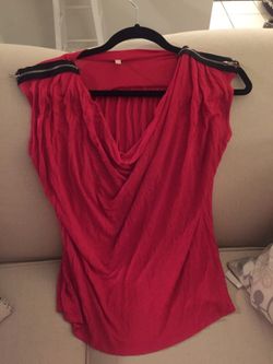 Coral pink blouse