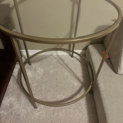 Glass End Table 