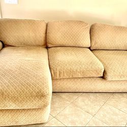 Two piece Reversible Chaise Sofa