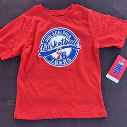 Brand New Toddler Red Philadelphia 76ers Circle T-Shirt