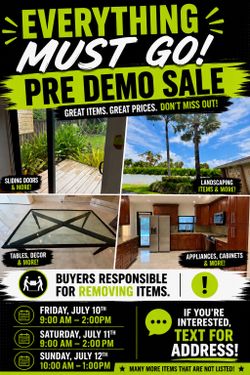 PRE DEMO SALE