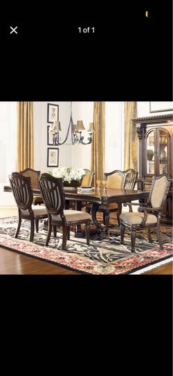 Dining table with China cabinet