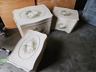 Three decorative trucks