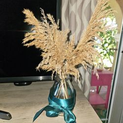 Vase With Pampas Grass