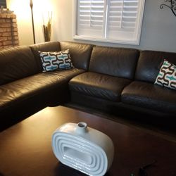 Leather sofa Seccional 
