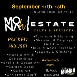ESTATE SALE! 9/11-9/18 {91040} Packed Collectors House! By Appt. 8am-7pm MonaH Estate Sales