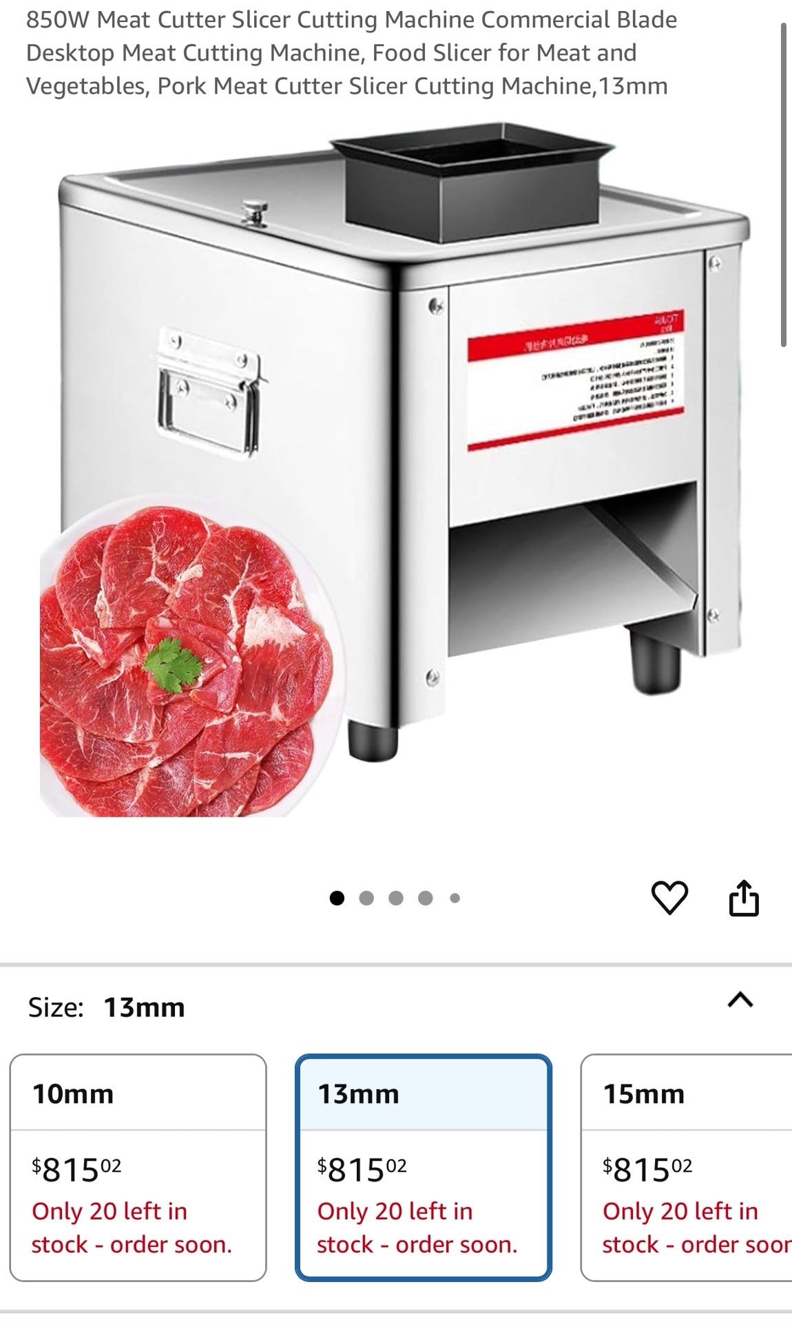 850W Meat Cutter Slicer Cutting Machine