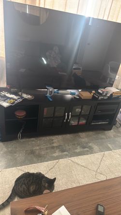 Black tv stand