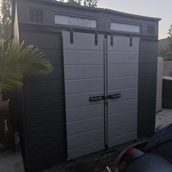 Shed 8 Ft Front By 7 Ft Deep, 7 Feet High At The Front And 6ft 5" On The Back