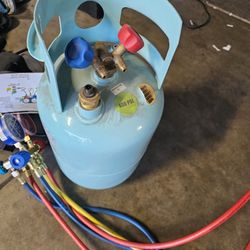Ac Recover, Vacuum Pump And Tank