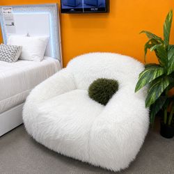 Contemporary Faux Fur Swivel Chair  43.3"W X 38.8"D X 31.5"H | Colors Available