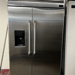Ge Monogram 48”Wide Built In Side By Side Refrigerator Stainless Steel