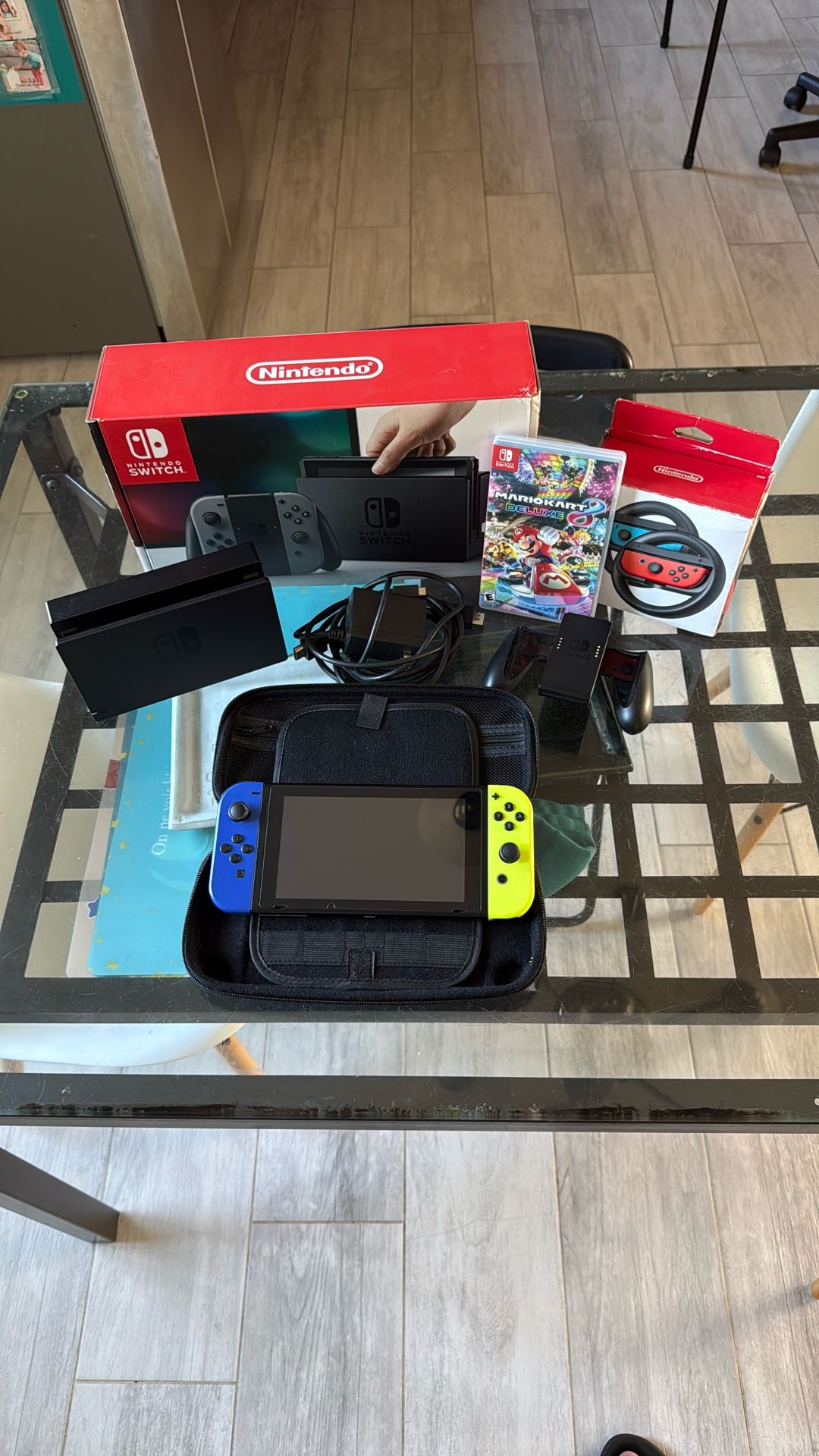 Nintendo Switch Bundle With Mario Kart 8 Deluxe