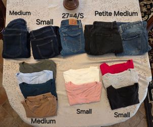 Levi's and Mixed Brand Women's Clothing Bundle - Sizes S, M, PM