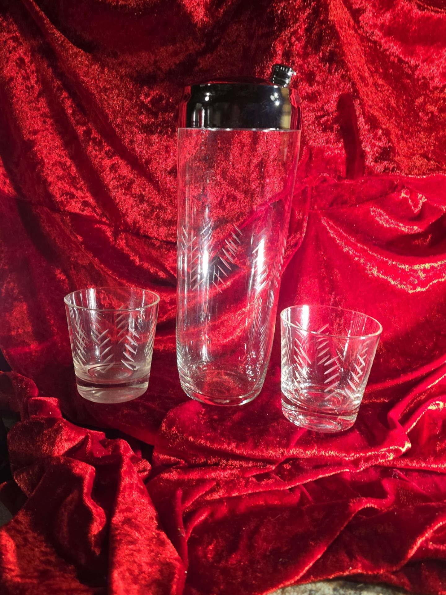 Cocktail server and glasses