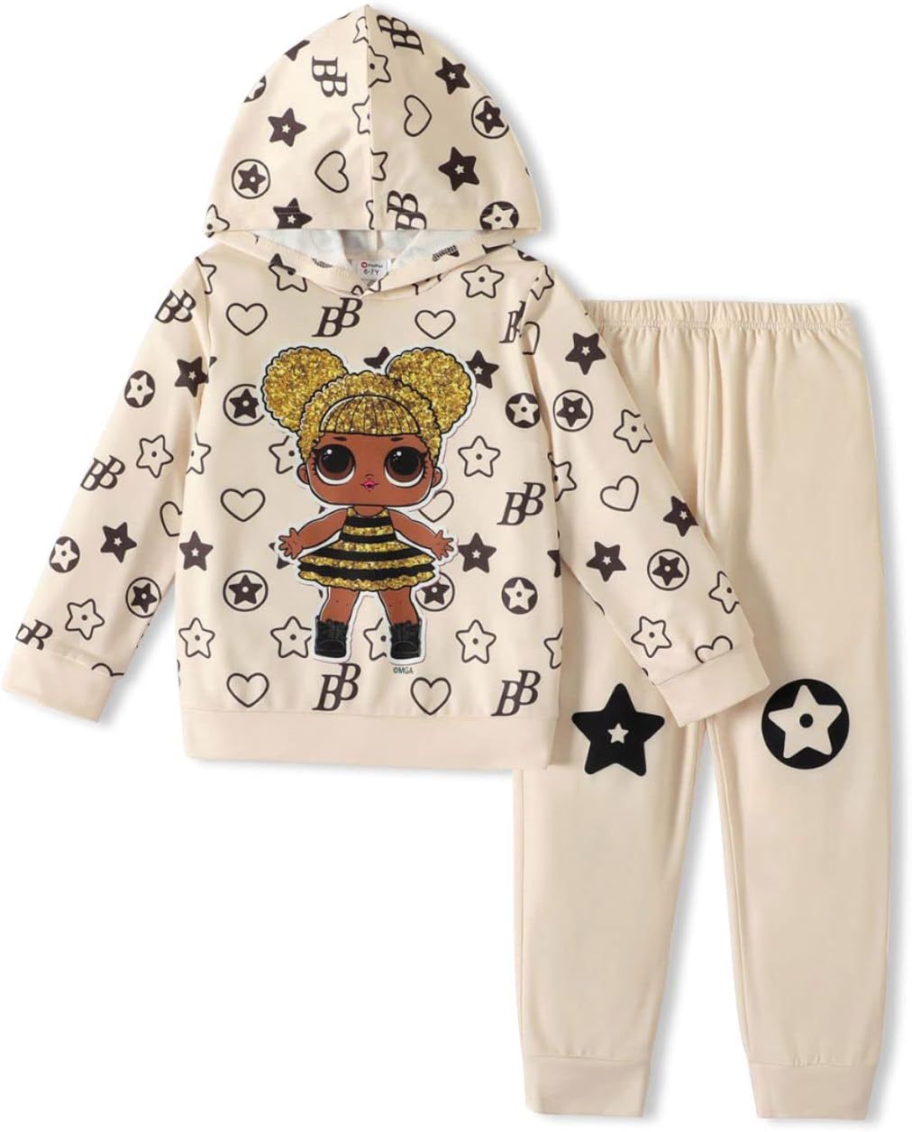 L.O.L. SURPRISE! Kids Girls Sweatshirts Character Stars Graphic Hoodie and Pants