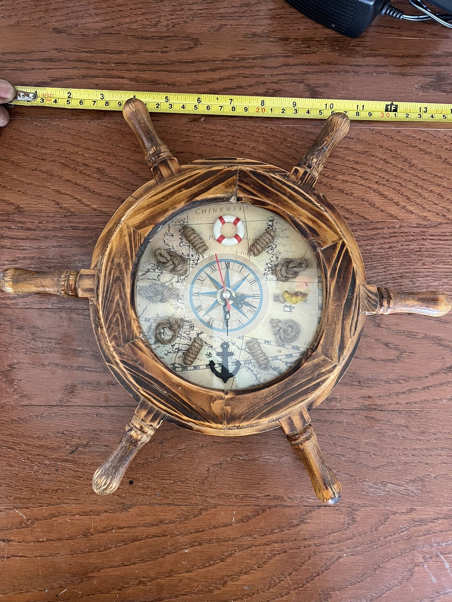 Ship wheel clock